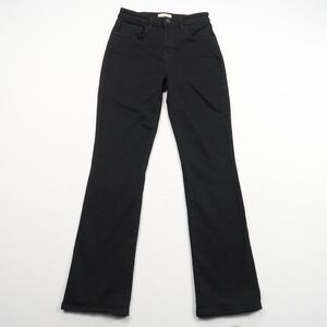 L'Agence Womens Oriana High Rise Straight Jeans 25 Black Stretch Usa Made